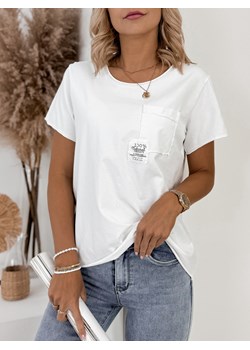 bluzka edita biała uni ze sklepu UBRA w kategorii Bluzki damskie - zdjęcie 173310626