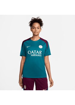 Męska dzianinowa koszulka piłkarska z krótkim rękawem Nike Dri-FIT Paris Saint-Germain Strike - Zieleń ze sklepu Nike poland w kategorii T-shirty męskie - zdjęcie 173311206