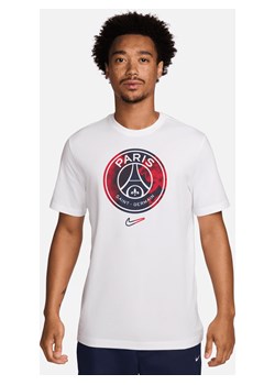 Męski T-shirt piłkarski Nike Paris Saint-Germain - Biel ze sklepu Nike poland w kategorii T-shirty męskie - zdjęcie 173311215