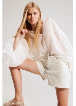 H & M - Szorty dżinsowe Regular - Biały ze sklepu H&M w kategorii Szorty - zdjęcie 173311619