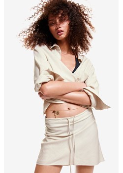 H & M - Trapezowa spódnica mini - Beżowy ze sklepu H&M w kategorii Spódnice - zdjęcie 173311658