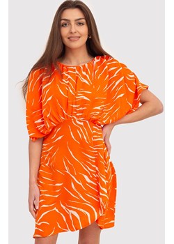 Sukienka mini z krótkim rękawem DA1724, Kolor pomarańczowy, Rozmiar M, AX Paris ze sklepu Primodo w kategorii Sukienki - zdjęcie 173314087