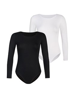 2-Pack klasyczne body damskie czarno-białe Longy, Kolor czarno-biały, Rozmiar 3XL, Teyli ze sklepu Primodo w kategorii Bluzki damskie - zdjęcie 173314205