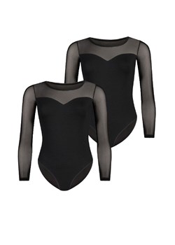 2-Pack body damskie z siateczką czarne Willow, Kolor czarny, Rozmiar L, Teyli ze sklepu Primodo w kategorii Bluzki damskie - zdjęcie 173314209