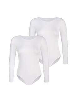 2-Pack klasyczne body damskie białe Longy, Kolor biały, Rozmiar 3XL, Teyli ze sklepu Intymna w kategorii Body damskie - zdjęcie 173315799