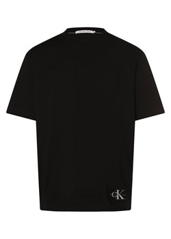 Calvin Klein Jeans Koszulka męska Mężczyźni Bawełna czarny jednolity ze sklepu vangraaf w kategorii T-shirty męskie - zdjęcie 173316936