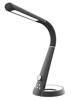 Czarna Nowoczesna Lampka Na Biurko Led H3-P60 ze sklepu Edinos.pl w kategorii Lampy stołowe - zdjęcie 173318936
