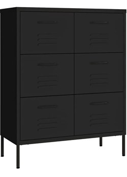 Czarna stalowa szafka do garażu z 6 szufladami - Garu 5X ze sklepu Edinos.pl w kategorii Komody - zdjęcie 173319198