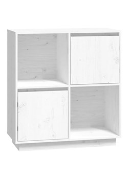 Biały drewniany regał zamykany skandynawski - Sorik 5X ze sklepu Edinos.pl w kategorii Regały i witryny - zdjęcie 173319425