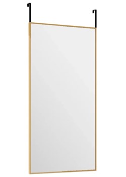 Złote prostokątne lustro wiszące na drzwi - Lawis 6X ze sklepu Edinos.pl w kategorii Lustra - zdjęcie 173319749