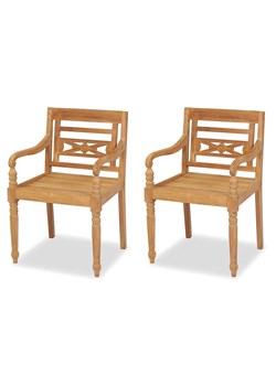 Zestaw drewnianych krzeseł ogrodowych - Kselia ze sklepu Edinos.pl w kategorii Krzesła ogrodowe - zdjęcie 173319808