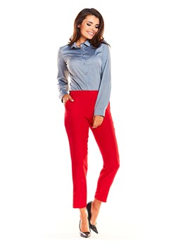 Awama Spodnie w kolorze czerwonym ze sklepu Limango Polska w kategorii Spodnie damskie - zdjęcie 173320158