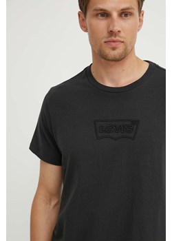 Levi&apos;s t-shirt bawełniany męski kolor czarny z nadrukiem ze sklepu ANSWEAR.com w kategorii T-shirty męskie - zdjęcie 173320268