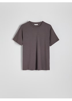 Reserved - T-shirt regular z wiskozą - ciemnoszary ze sklepu Reserved w kategorii T-shirty męskie - zdjęcie 173321777