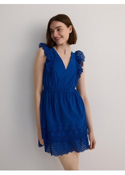 Reserved - Sukienka z ażurowymi wstawkami - niebieski ze sklepu Reserved w kategorii Sukienki - zdjęcie 173321798