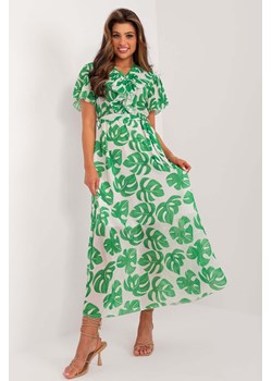 Damska sukienka letnia maxi z printem w liście ze sklepu 5.10.15 w kategorii Sukienki - zdjęcie 173322325