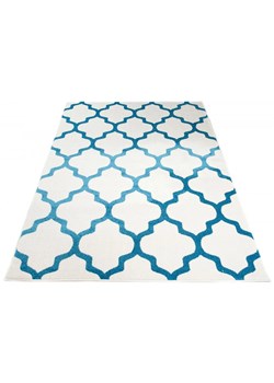 Niebiesko biały dywan w marokański wzór - Mistic 3X ze sklepu Edinos.pl w kategorii Dywany - zdjęcie 173323249
