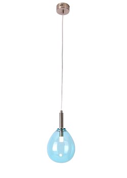 Szklana niebieska lampa wisząca - T009 - Bolik ze sklepu Edinos.pl w kategorii Lampy wiszące - zdjęcie 173323289