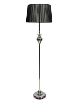 Czarna lampa stojąca z dekoracyjną stalową podstawą - V165-Dusali ze sklepu Edinos.pl w kategorii Lampy podłogowe - zdjęcie 173323488