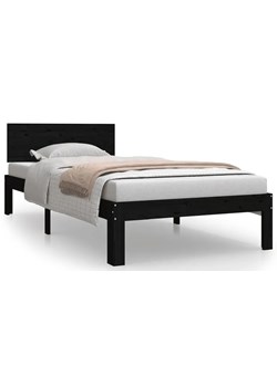 Czarne sosnowe łóżko jednoosobowe 90x200 - Iringa 3X ze sklepu Edinos.pl w kategorii Łóżka i materace - zdjęcie 173323529