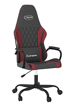 Czarno-bordowy fotel gamingowy - Trapani 5X ze sklepu Edinos.pl w kategorii Krzesła biurowe - zdjęcie 173323729