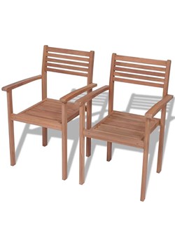 Zestaw drewnianych krzeseł ogrodowych - Malion 2X ze sklepu Edinos.pl w kategorii Krzesła ogrodowe - zdjęcie 173323969