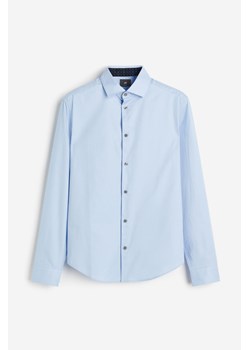 H & M - Koszula z bawełny premium Slim Fit - Niebieski ze sklepu H&M w kategorii Koszule męskie - zdjęcie 173324605