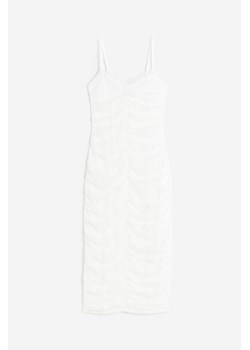 H & M - Koronkowa sukienka z marszczeniem - Biały ze sklepu H&M w kategorii Sukienki - zdjęcie 173324606