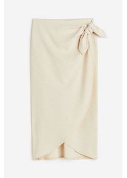 H & M - Kopertowa spódnica z dżerseju - Beżowy ze sklepu H&M w kategorii Spódnice - zdjęcie 173324657