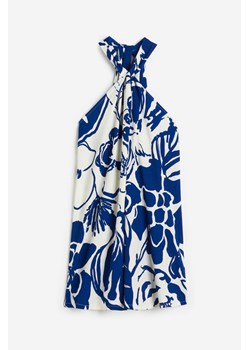 H & M - Trapezowa sukienka z mocowaniem na karku - Niebieski ze sklepu H&M w kategorii Sukienki - zdjęcie 173324688
