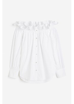 H & M - Bluzka z odkrytymi ramionami - Biały ze sklepu H&M w kategorii Bluzki damskie - zdjęcie 173324697