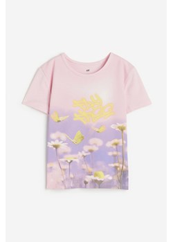 H & M - T-shirt z nadrukiem - Różowy ze sklepu H&M w kategorii Bluzki dziewczęce - zdjęcie 173324725