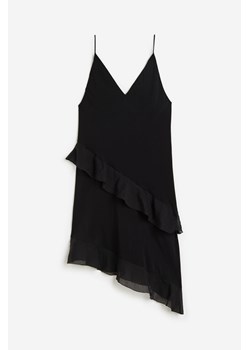 H & M - Satynowa sukienka na ramiączkach - Czarny ze sklepu H&M w kategorii Sukienki - zdjęcie 173324729
