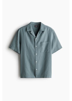 H & M - Koszula z domieszką lnu Regular Fit - Turkusowy ze sklepu H&M w kategorii Koszule męskie - zdjęcie 173324749