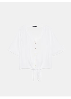 Mohito - Wiskozowa bluzka - biały ze sklepu Mohito w kategorii Bluzki damskie - zdjęcie 173328797