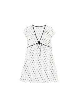 Cropp - Biała sukienka w groszki - biały ze sklepu Cropp w kategorii Sukienki - zdjęcie 173328938
