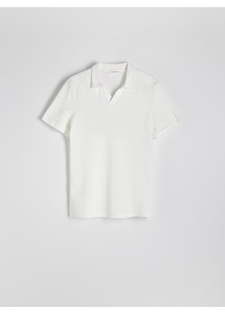 Reserved - Koszulka polo regular fit - biały ze sklepu Reserved w kategorii T-shirty męskie - zdjęcie 173329348
