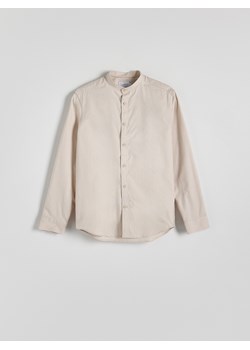 Reserved - Koszula slim ze stójką - beżowy ze sklepu Reserved w kategorii Koszule męskie - zdjęcie 173329379