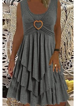 Sukienka DEORMEFA GREY ze sklepu Ivet Shop w kategorii Sukienki - zdjęcie 173329798