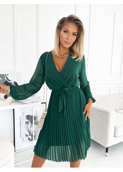 Sukienka Kopertowa Plisa OVERSIZE Zielona ze sklepu Fashionyou w kategorii Sukienki - zdjęcie 173330557