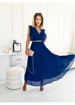 Sukienka Izis Plisa Maxi Granatowa ze sklepu Fashionyou w kategorii Sukienki - zdjęcie 173330825