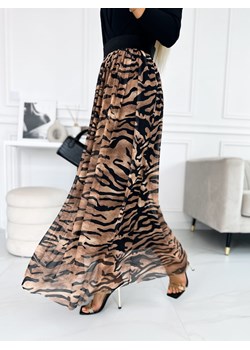Spódnica siateczka Tiger brąz z czarnym ze sklepu Fashionyou w kategorii Spódnice - zdjęcie 173330919