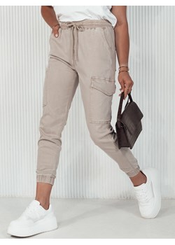Spodnie damskie bojówki LOVE TREND beżowe Dstreet UY2119 ze sklepu DSTREET.PL w kategorii Spodnie damskie - zdjęcie 173332585