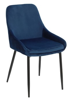 Niebieskie krzesło welurowe - Anaki ze sklepu Edinos.pl w kategorii Krzesła - zdjęcie 173333168