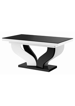 Rozkładany stół czarno - biały połysk - Tutto ze sklepu Edinos.pl w kategorii Stoły - zdjęcie 173333186
