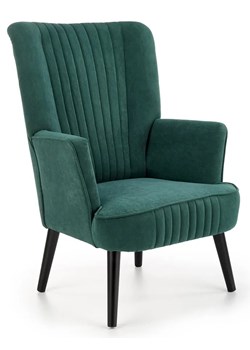 Zielony welwetowy fotel wypoczynkowy - Bovi ze sklepu Edinos.pl w kategorii Fotele - zdjęcie 173333228