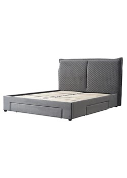 Szare tapicerowane łóżko 160x200 - Vezo ze sklepu Edinos.pl w kategorii Łóżka i materace - zdjęcie 173333596