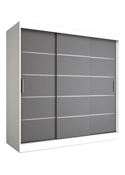 Szafa przesuwna biały + antracyt 200 cm - Bohosa 6X ze sklepu Edinos.pl w kategorii Szafy - zdjęcie 173333618