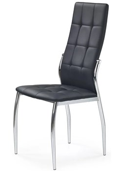 Nowoczesne czarne, pikowane krzesło do kuchni - Azrel ze sklepu Edinos.pl w kategorii Krzesła - zdjęcie 173333875