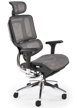 Szary fotel obrotowy zgodny z rozporządzeniem MR i PS z 2023r. - Follen ze sklepu Edinos.pl w kategorii Krzesła biurowe - zdjęcie 173333936